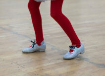 Legs and feet wearing tap shoes