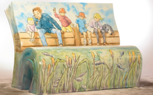 Michael Rosen book bench