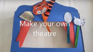 Picture of paper cut-out craft theatre for World Theatre Day