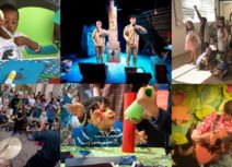 collage of photos of events from summer 2018 programme at Z-arts